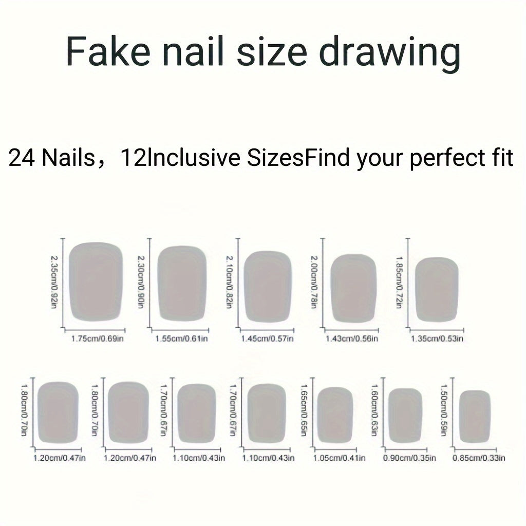 24pcs Short Square Matte Press-On Nails with Cute Panda & Floral Design – White Base, Black & Pink Accents, Golden Glitter, Perfect for Parties, Gifts, and Everyday Elegance