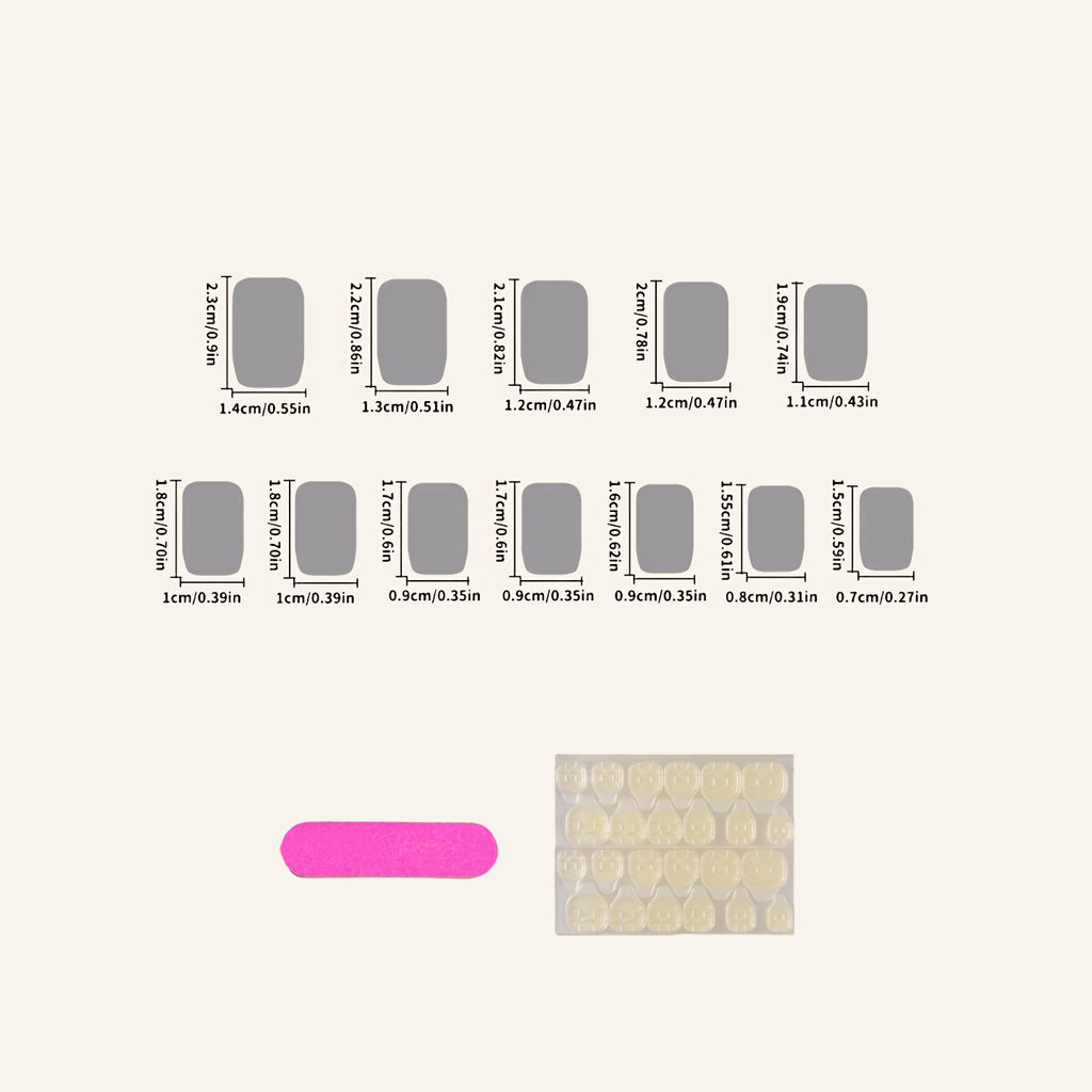 Upgrade Your Style 24pcs of Wearable Nail Stickers Design Flowers High-end Purple Temperament Whitening Versatile Pure Desire Personalized False Nails Extension Removable Nails with Jelly Glue 1 Nail File