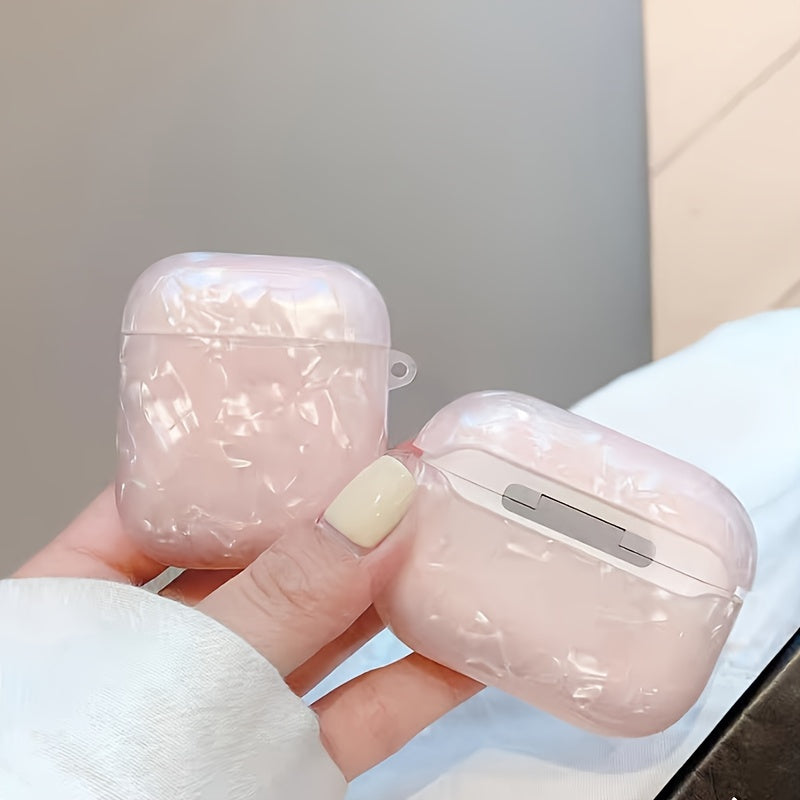 Pink Shell Pattern Case - Plus Shell Pendant, Durable Protective Case for AirPods Pro 2nd Gen, AirPod 1/2, AirPod 3