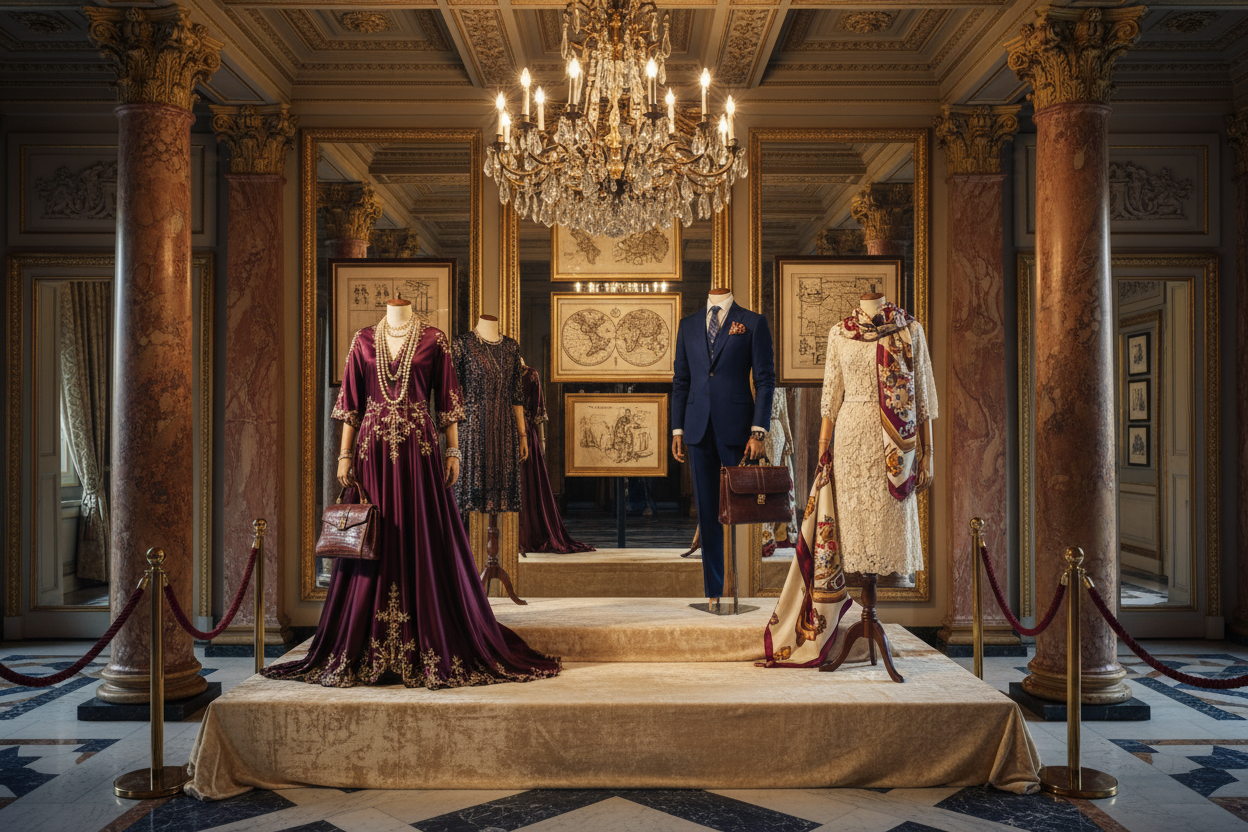 una imagen combina entre la historia e la eligancia de ropa y accesorios de lojo 